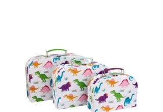 childrens luggage set with dinsoaurs