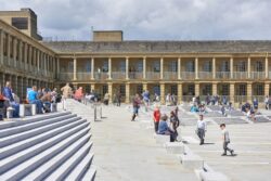 A busy day in the sun, at The Piece Hall's Courtyard.
