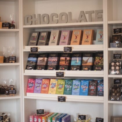 A display of premium and customised chocolates.